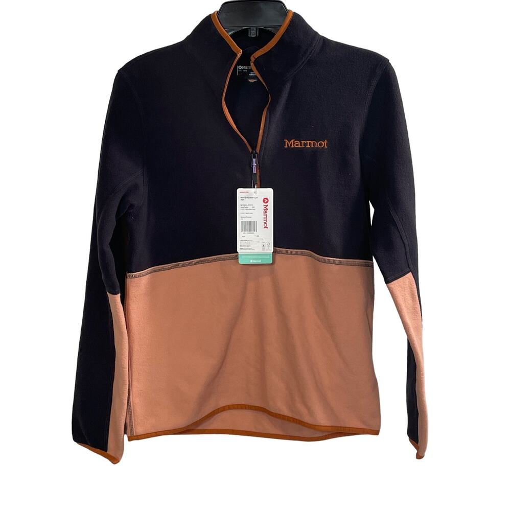 Marmot Women's Rocklin 1/2 Zip Top - Small - Black / Rose Gold